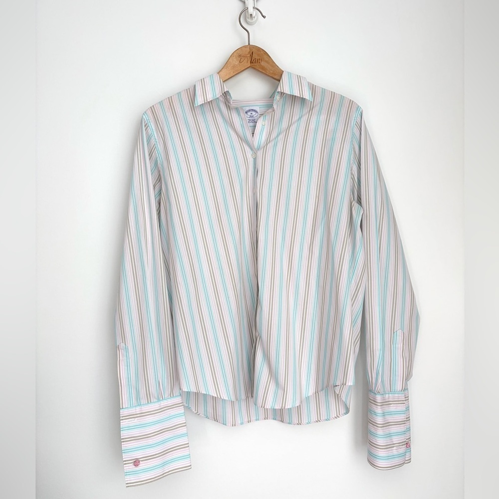 Brooks Brothers Striped Cotton Shirt – Size 16